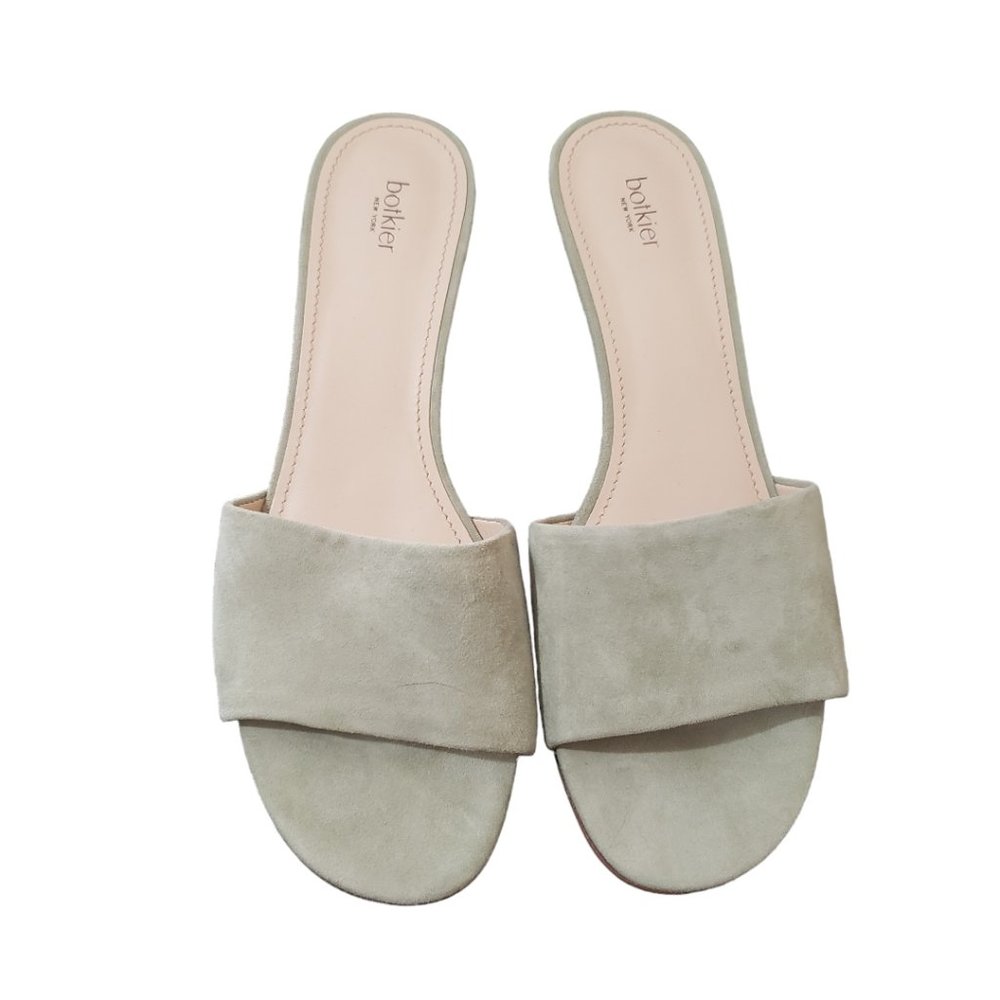 Sh160 Botkier NWOT Ladies Mint Green Suede Flat Slip Sandals 9.5